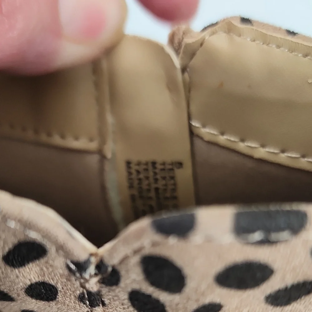 Cat & Jack Tan and Black Cheetah Print Kids Ankle Boots